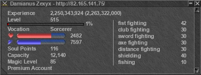 Signature for player Damianus Zexyx